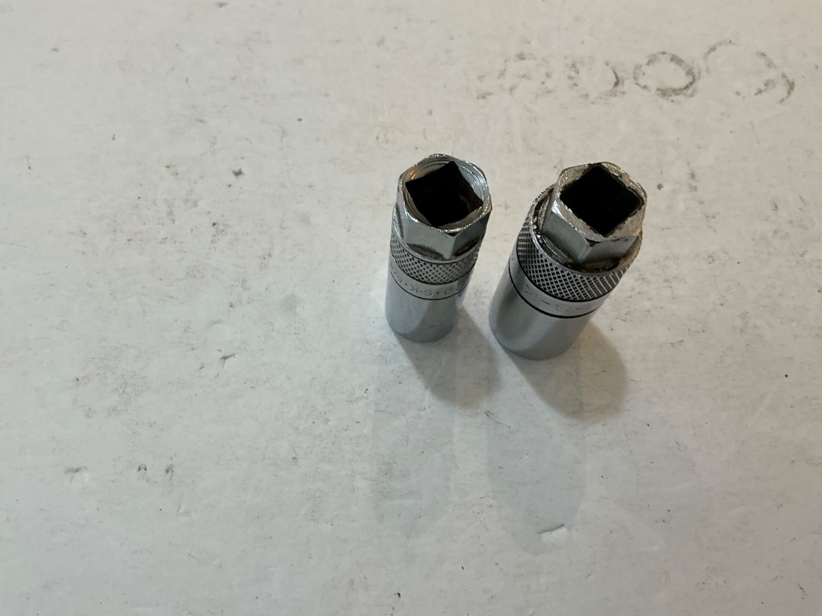 S-K 2 pc 1/2” drive knurled 5/8” & 13/16” spark plug socket set made in USA