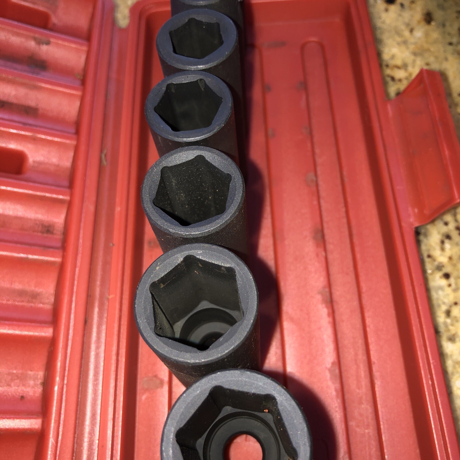14 Pc Piece 1/2 Inch Drive Deep Impact Socket Set 6 Point 3/8” to1-1/4” Standard