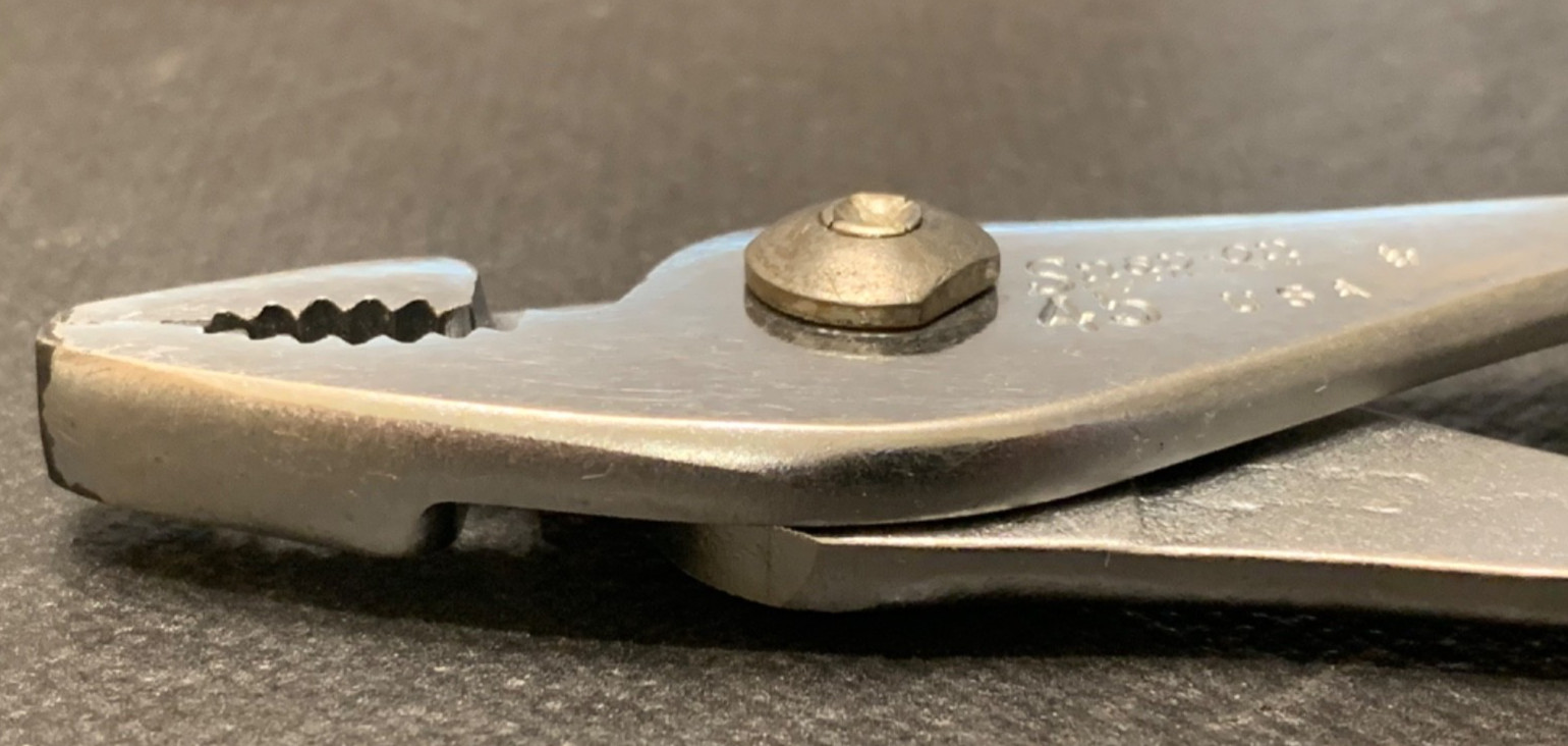 Vintage Snap-On no. 45 5.5 Inch Slip Joint Pliers with Vacuum Grips Made in USA