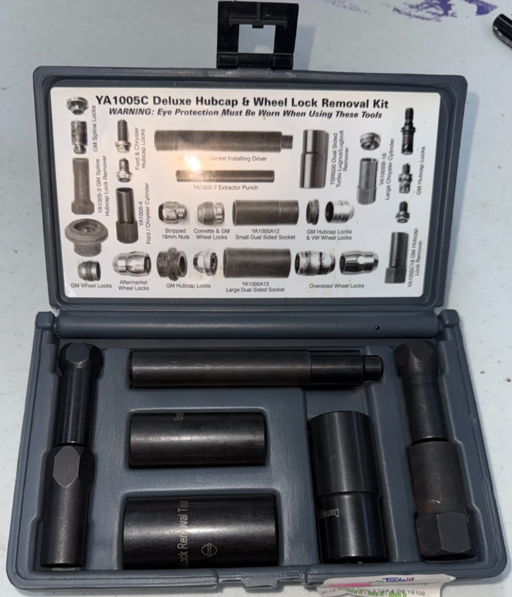 Blue-Point YA1005C Deluxe Hubcap And Wheel Lock Removal Kit