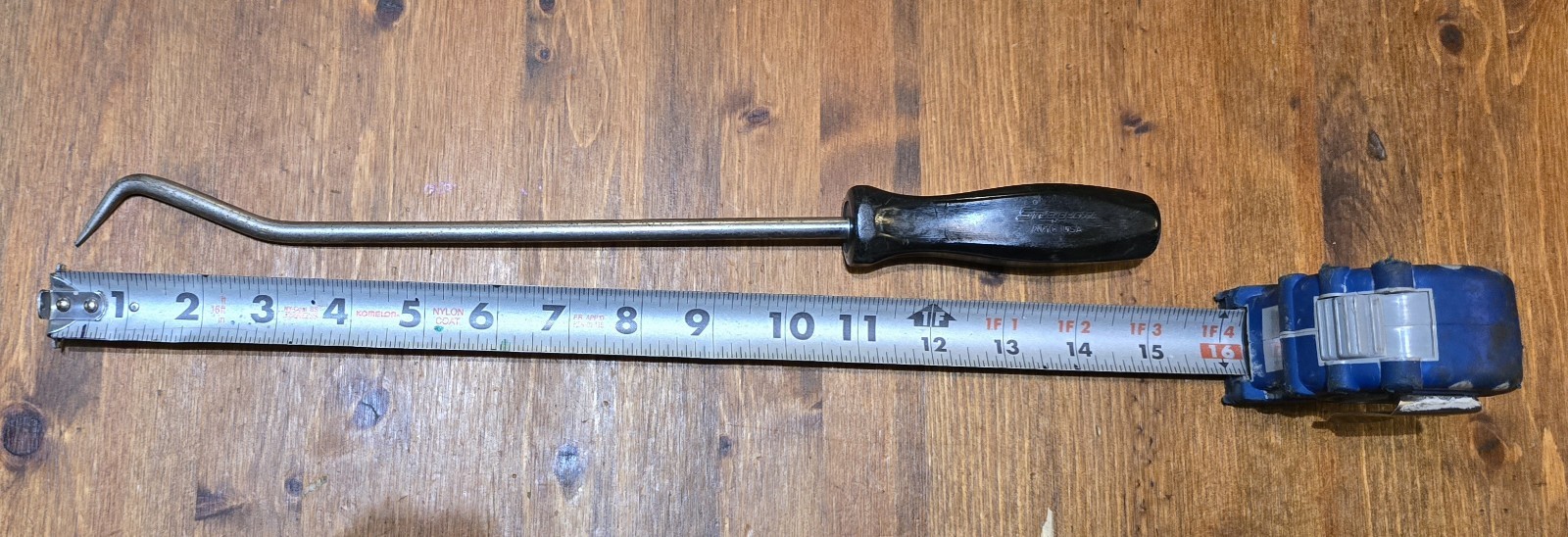 SNAP-ON A1710 LONG REACH 15″ RADIATOR HOSE PICK HARD BLACK HANDLE- USED.