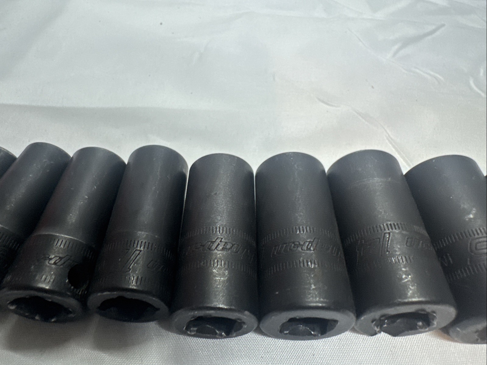 Snap-On 12PC 3/8″ Drive 6PT Metric Deep Impact Socket Set (8-16mm) USA🇺🇸