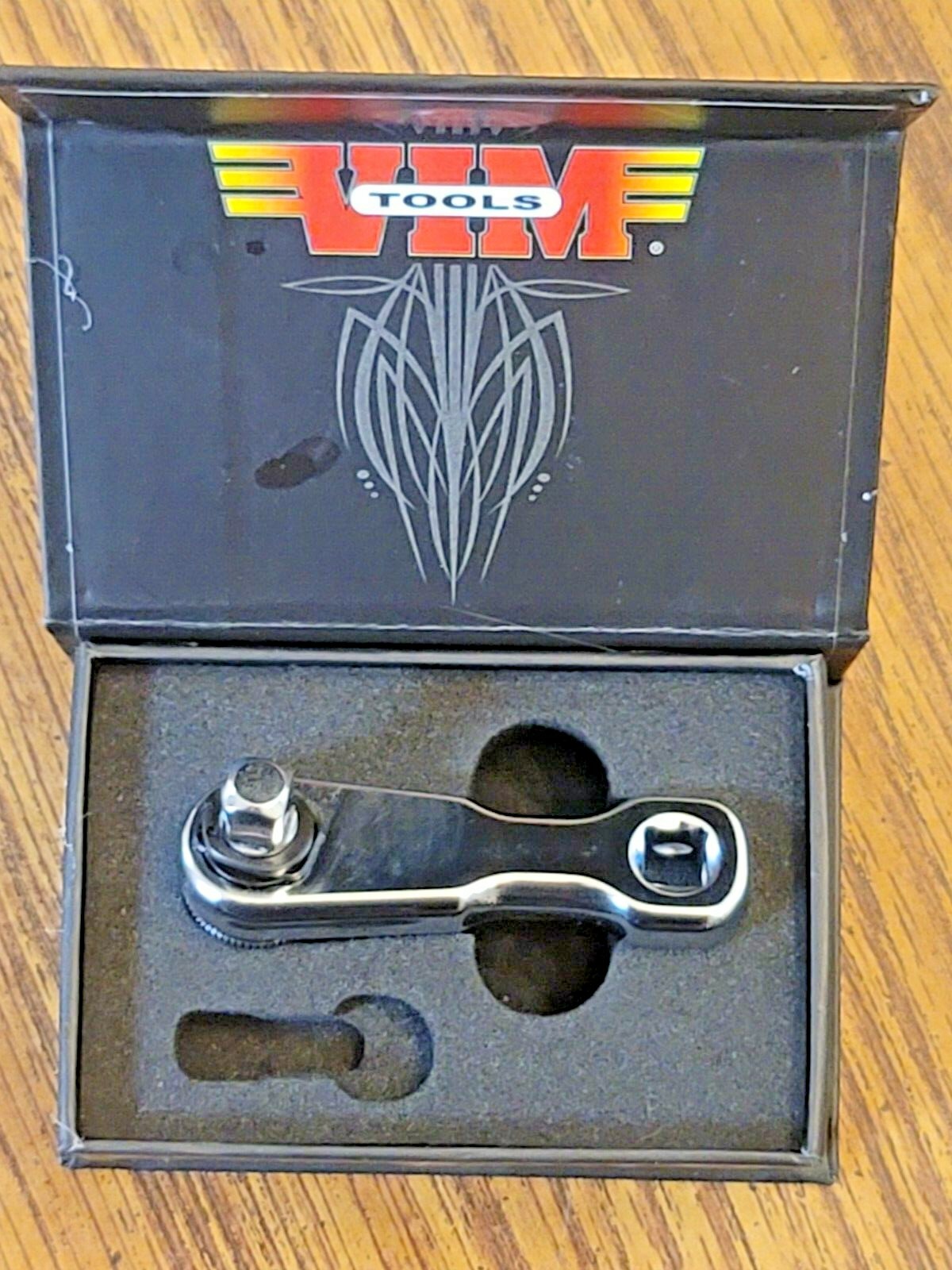 VIM Tools 1/4″ Dual Drive 2″ Long Micro Torque Adapter Ratchet, 60 Tooth #DD2