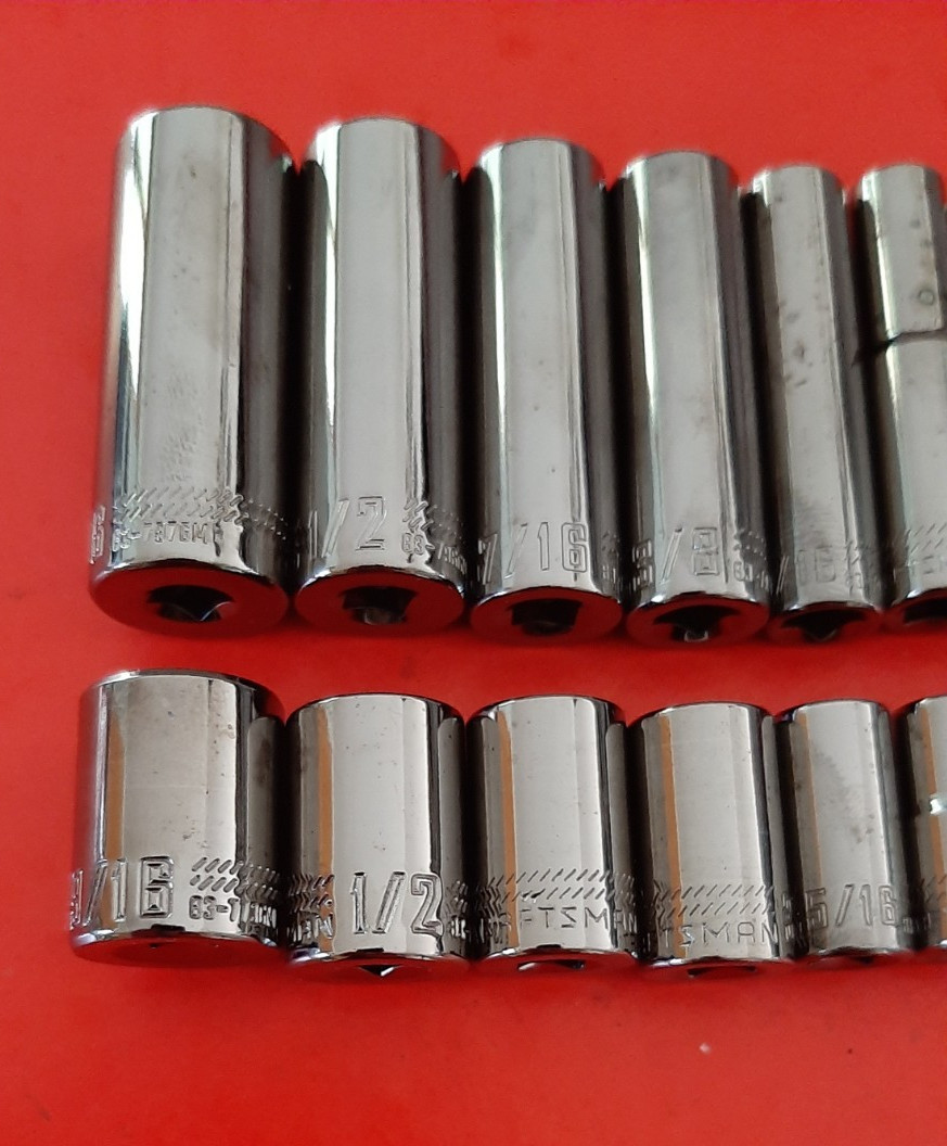 New Craftsman OVERDRIVE 1/4″ Drive SAE Deep & Shallow Socket Set 1/4 – 9/16″ 6pt