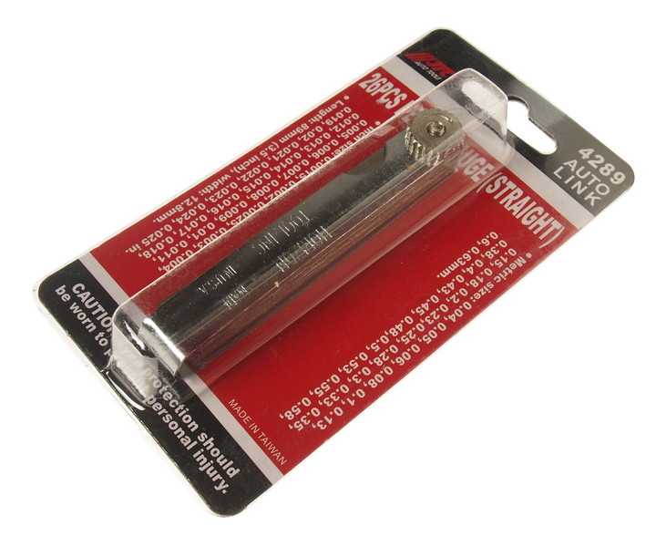 JTC 26PCS FEELER GAUGE (STRAIGHT) LENGTH 3.5 INCH, WIDTH 12.8 MM; JTC # 4289