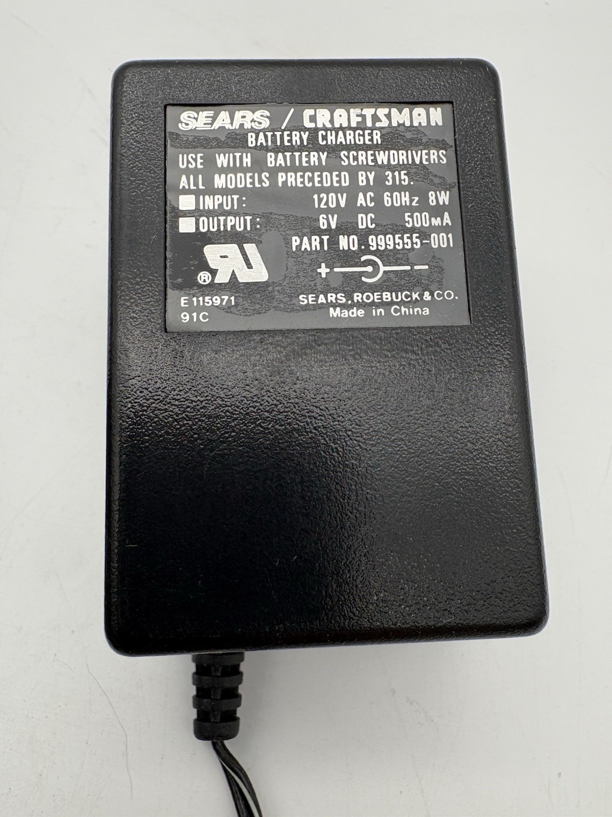 VINTAGE CRAFTSMAN Sears Drive Nut Runner Kit Wall Mount Charging 911156