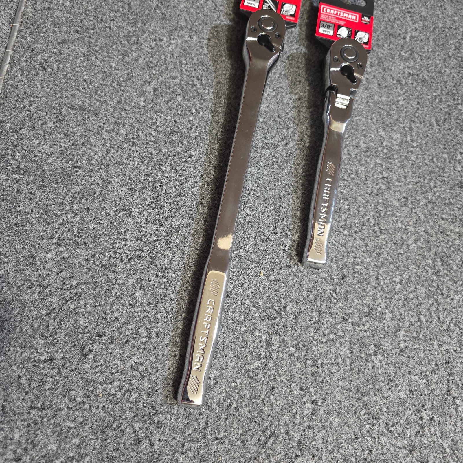 Craftsman 72 Tooth Ratchet Set 3/8″ Drive & 1 Flex Head Lot 2pc New