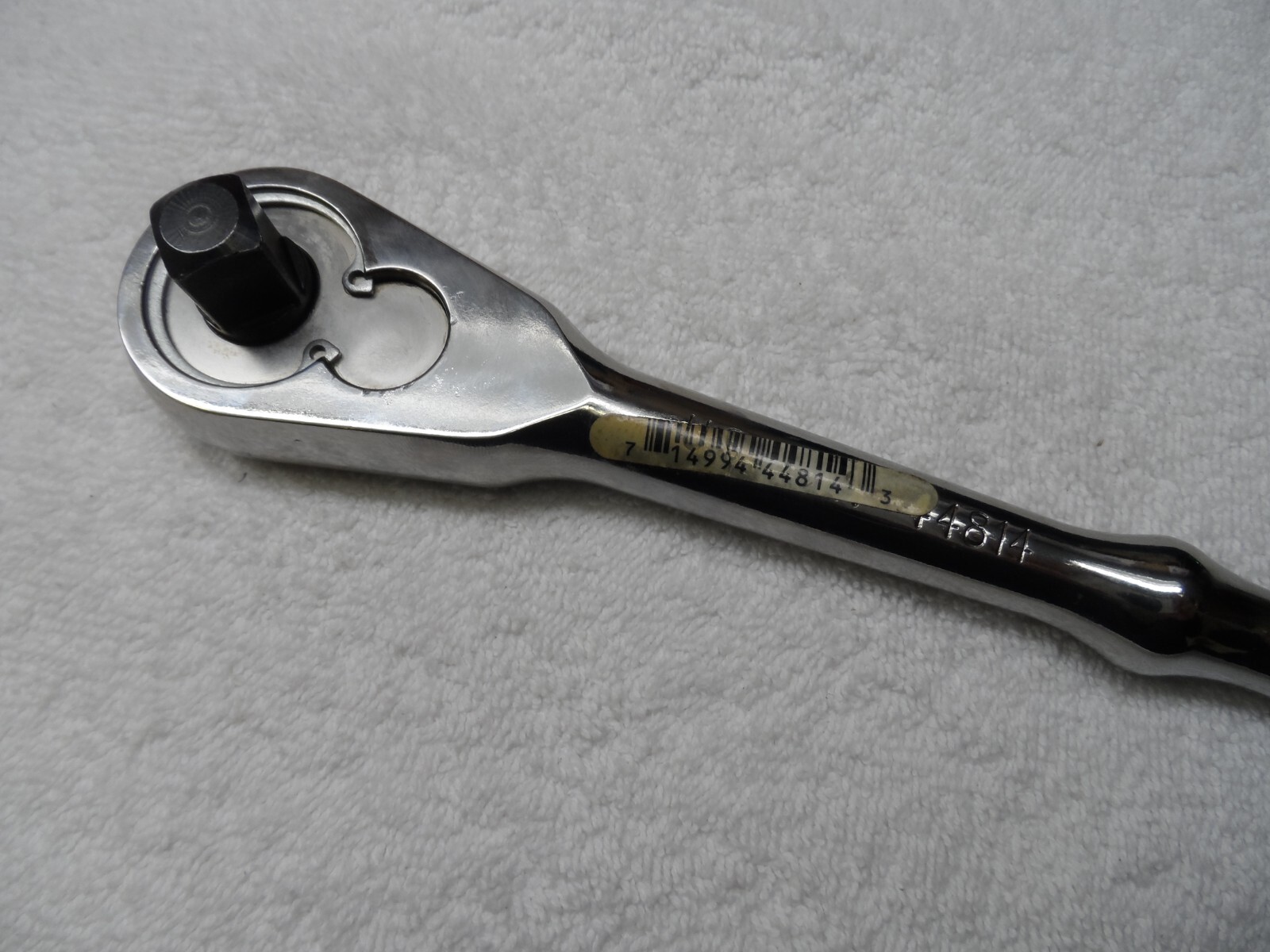 Craftsman 1/2″ Drive Polish Tear Drop Ratchet NOS USA – Part # 44814 (sticker)