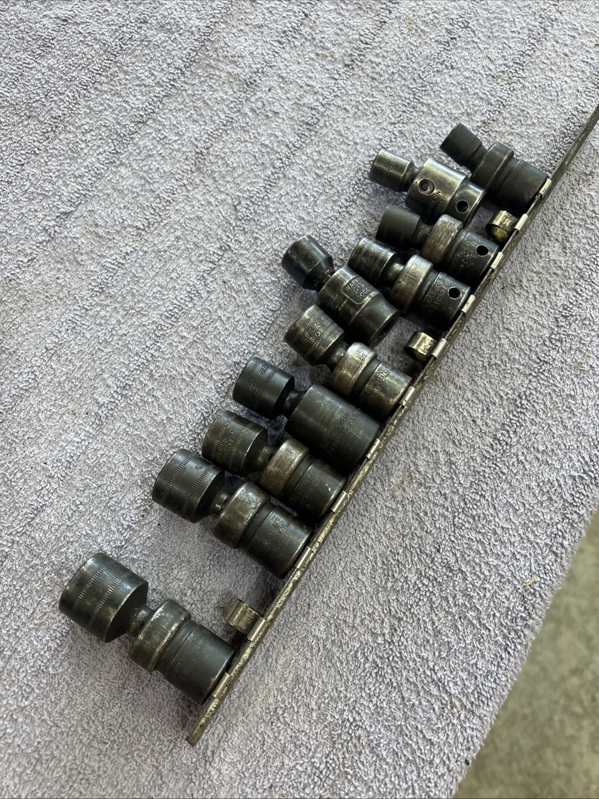 Vintage Snap-on 3/8″ Drive Metric 6pt Swivel Impact Socket Set 10pc USA 2-MATCO
