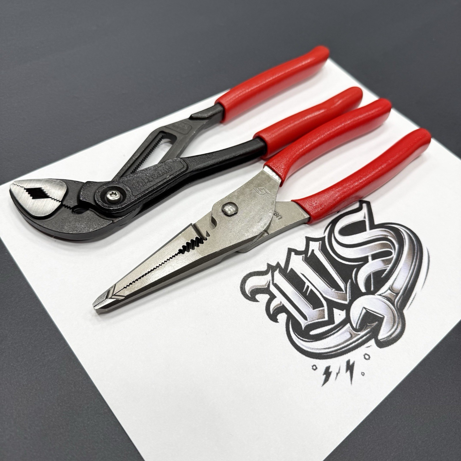 Snap-on Tools USA NEW 2pc RED Soft Grip Assorted Pliers Set LN47ACF AWPBX10