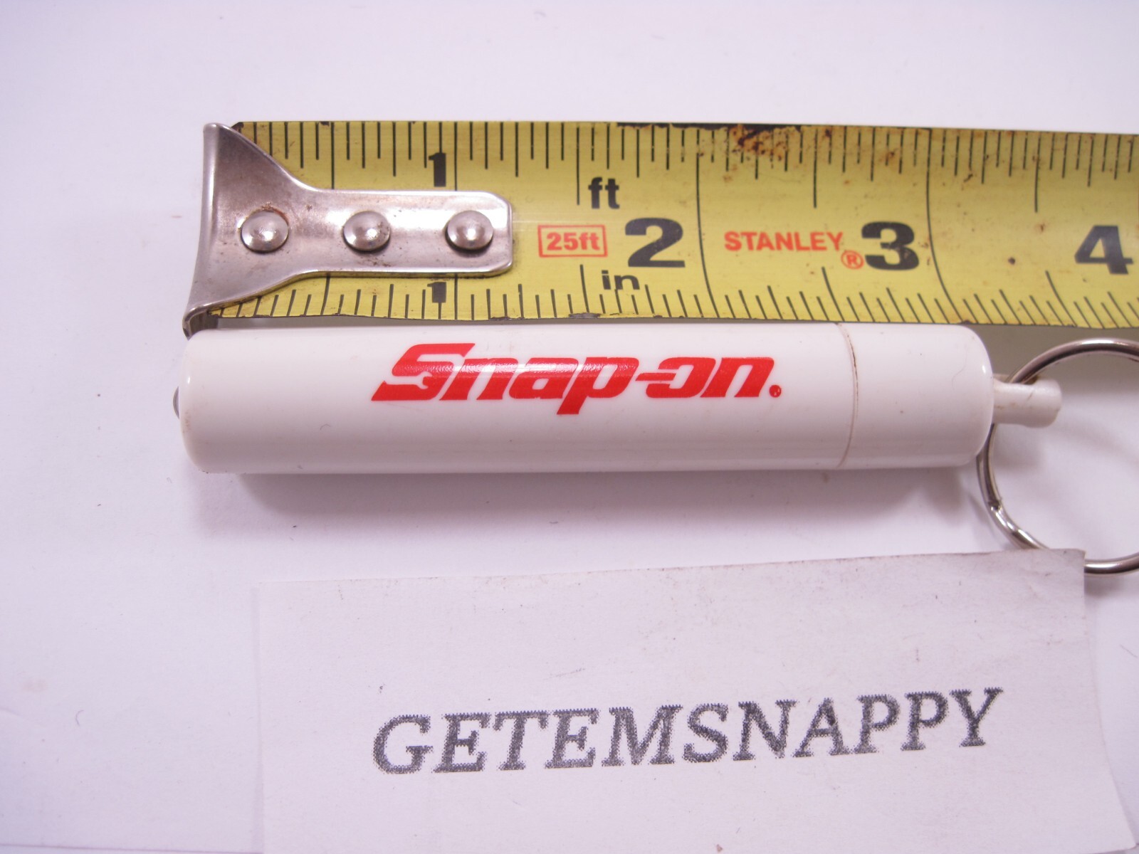 Snap On Tools Push Button Flashlight Key Chain NICE RARE