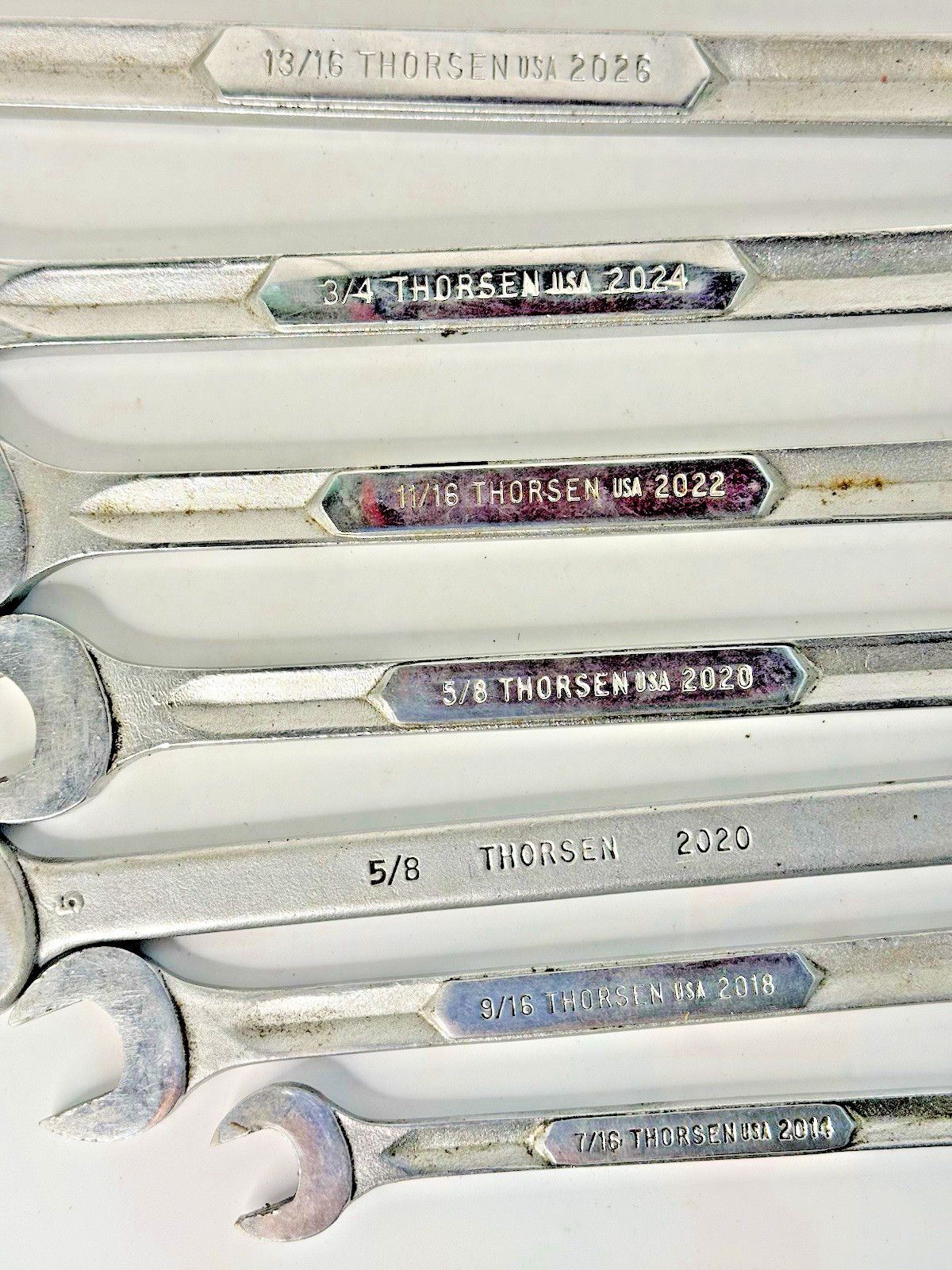 Thorsen 7 Pc SAE Combination Wrench Set 7/16-13/16 USA LOT
