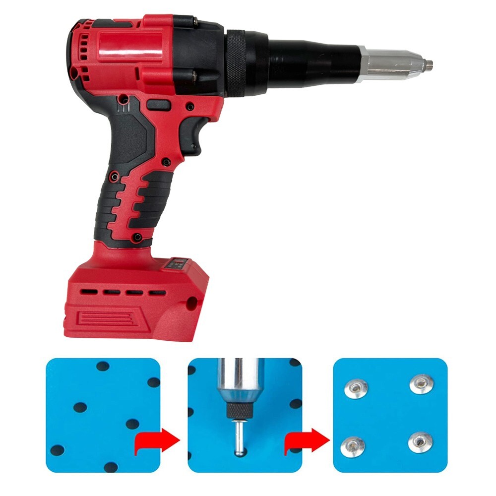 2.4-4.8MM For Milwaukee M18 18V Battery Cordless Electric Rivet Gun Brushless