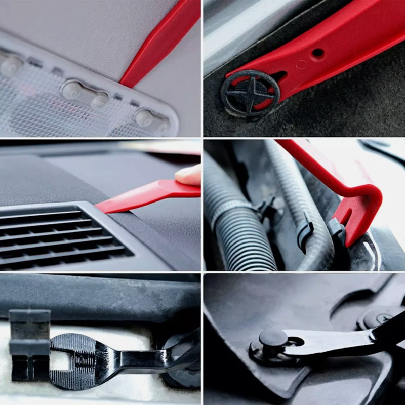 8× Car Trim Scratch Removal Tool Dash Panel Window Molding Fastener Remover Kit
