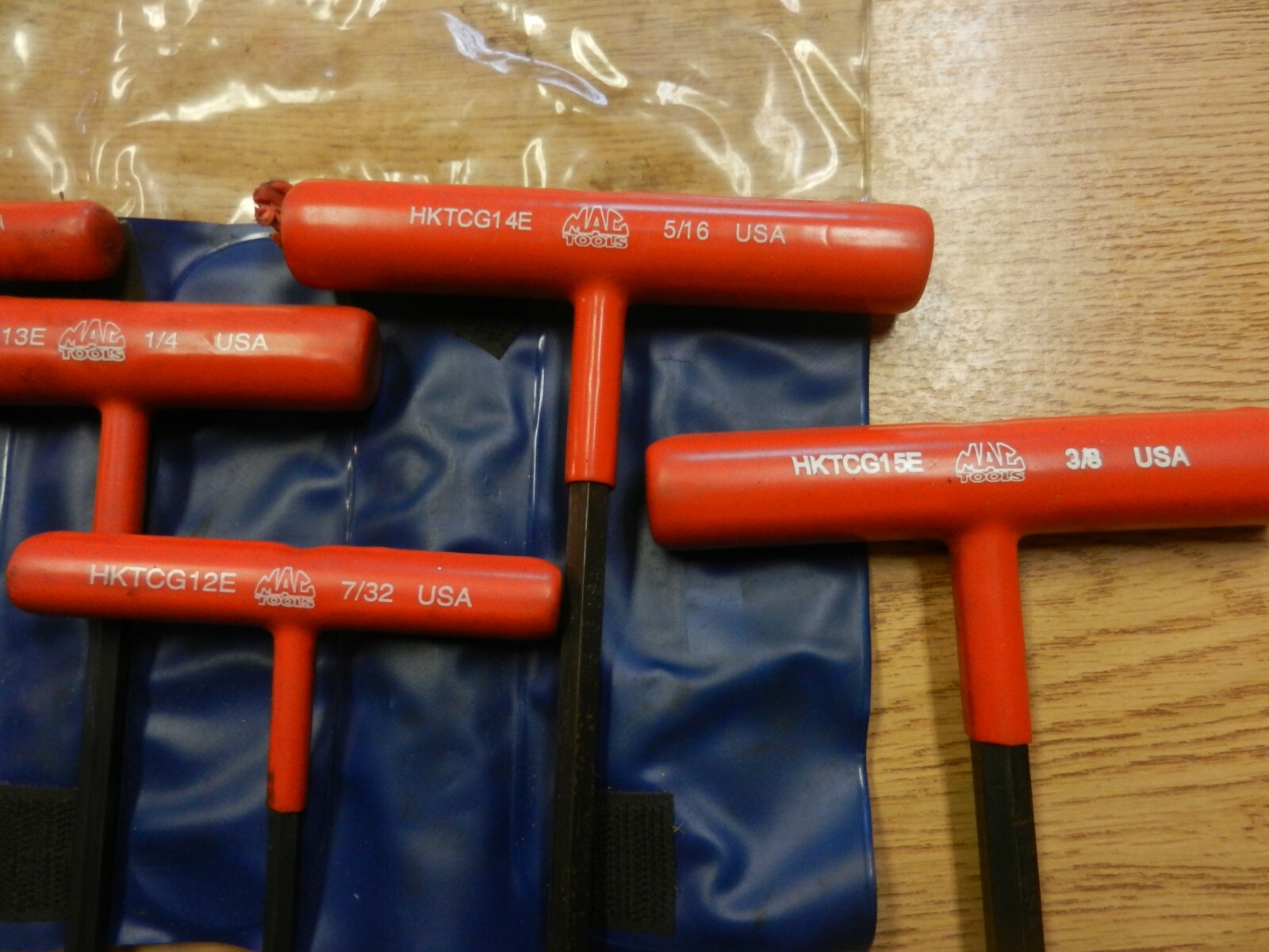 Mac Tools 9 Piece Set SAE T-Handle Hex Key Set W/Sleeve SHKT10CGE * Missing 7/64