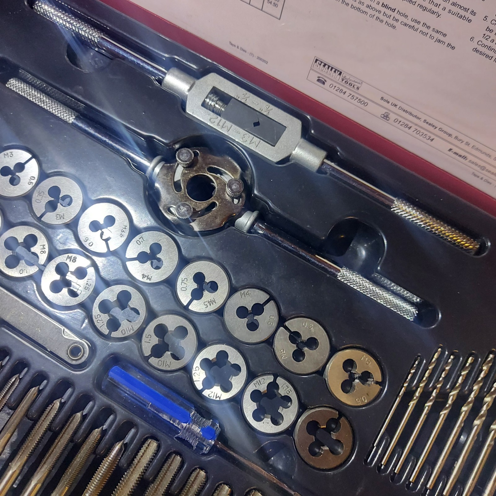 Sealey AK3076 76 Piece Tap & Die Set – Metric Fine & Coarse Metal Case