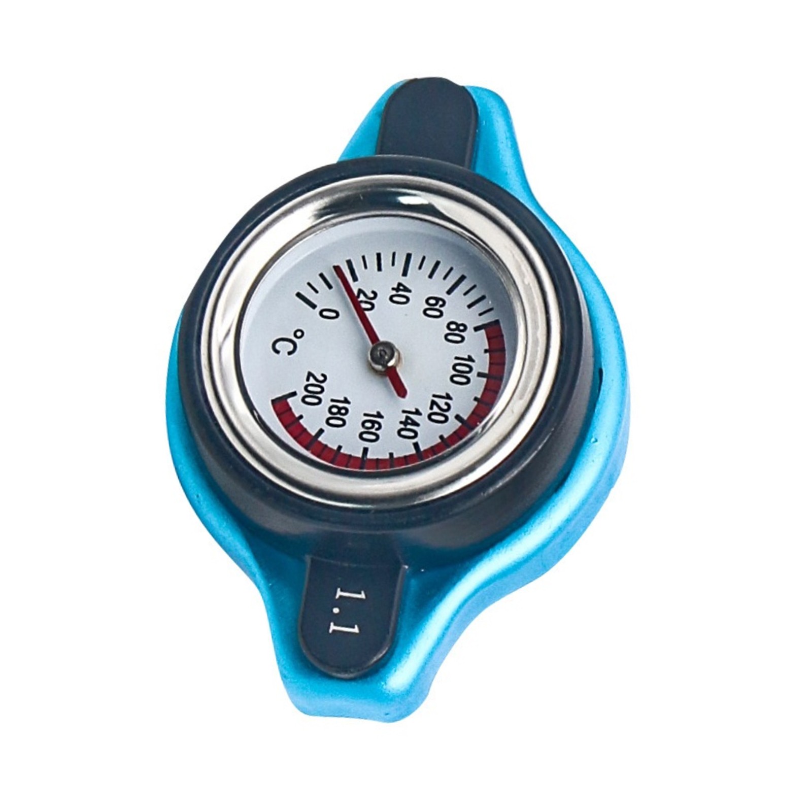 1PC 1.1 Bar Aluminum +ABS Thermostatic Radiator Cap Head Water Temp Meter