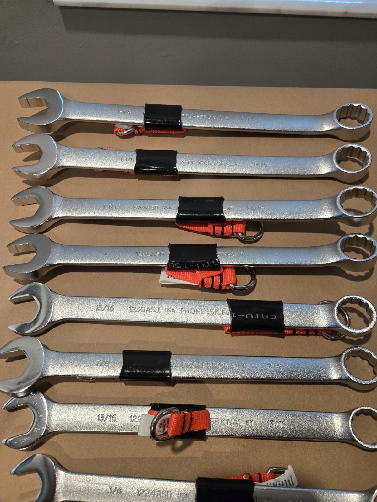 NOS Proto Professional 15PC 5/16″-1-1/4″ 12PT SAE Anti-Slip Combo Wrenchs READ