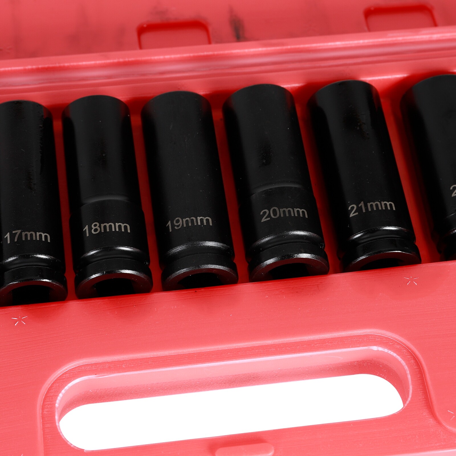 1/2 Inch Metric Drive Deep 6-Point Impact Socket Set 15 Pieces 10-32 mm