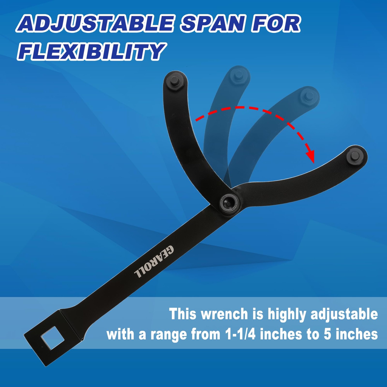 GEAROLL 15PCS Pulley Holder Tool 1-1/4 inches to 5 (32 ~ 127mm), Black