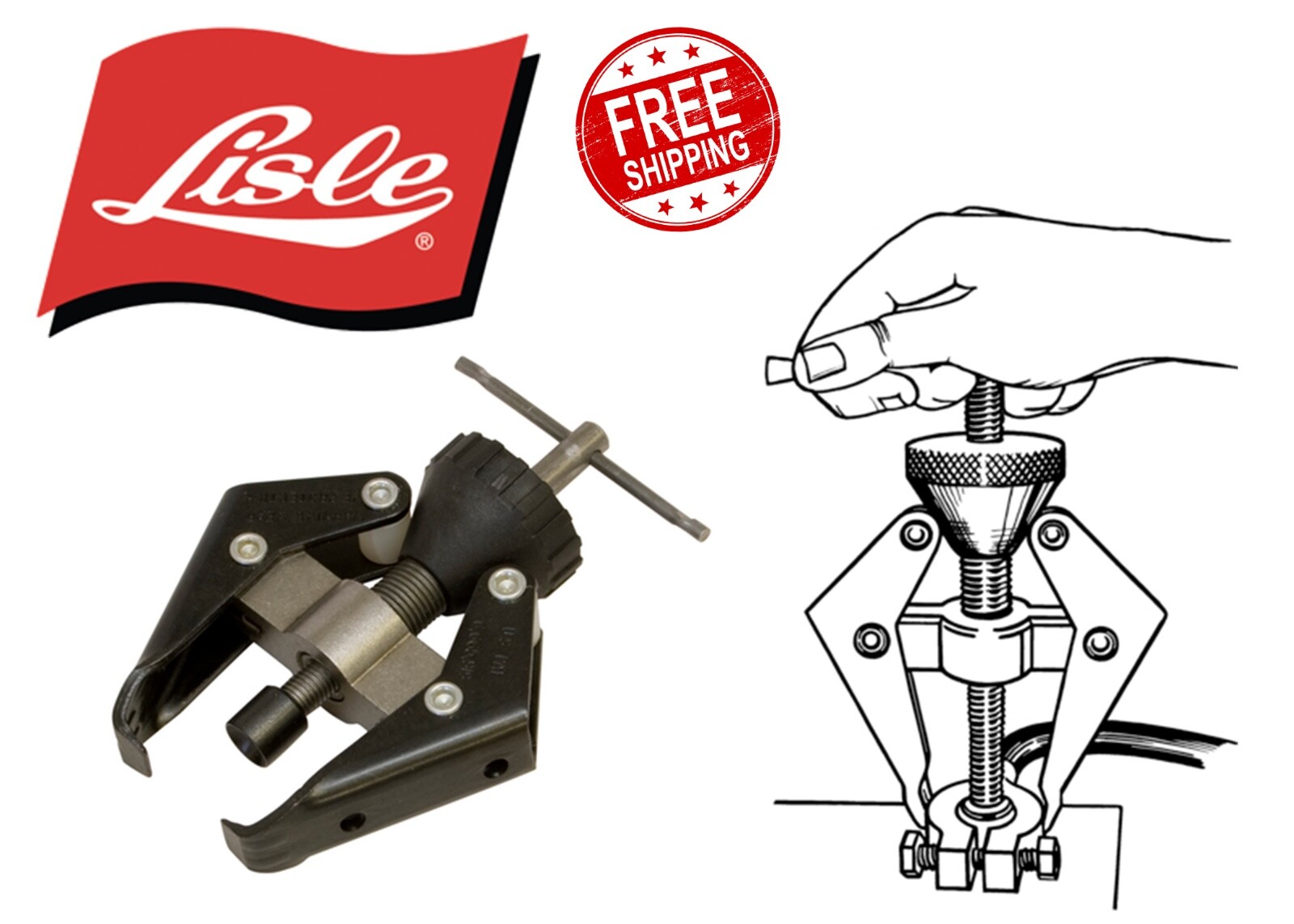 Lisle 54150 Battery Terminal and Wiper Arm Puller Tool NEW FREE SHIPPING