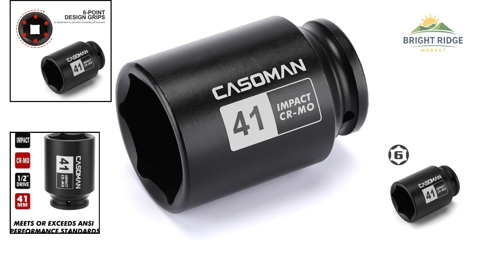 Chrome Molybdenum 1/2″ Drive Deep Impact Socket for Easy Axle Nut Installation