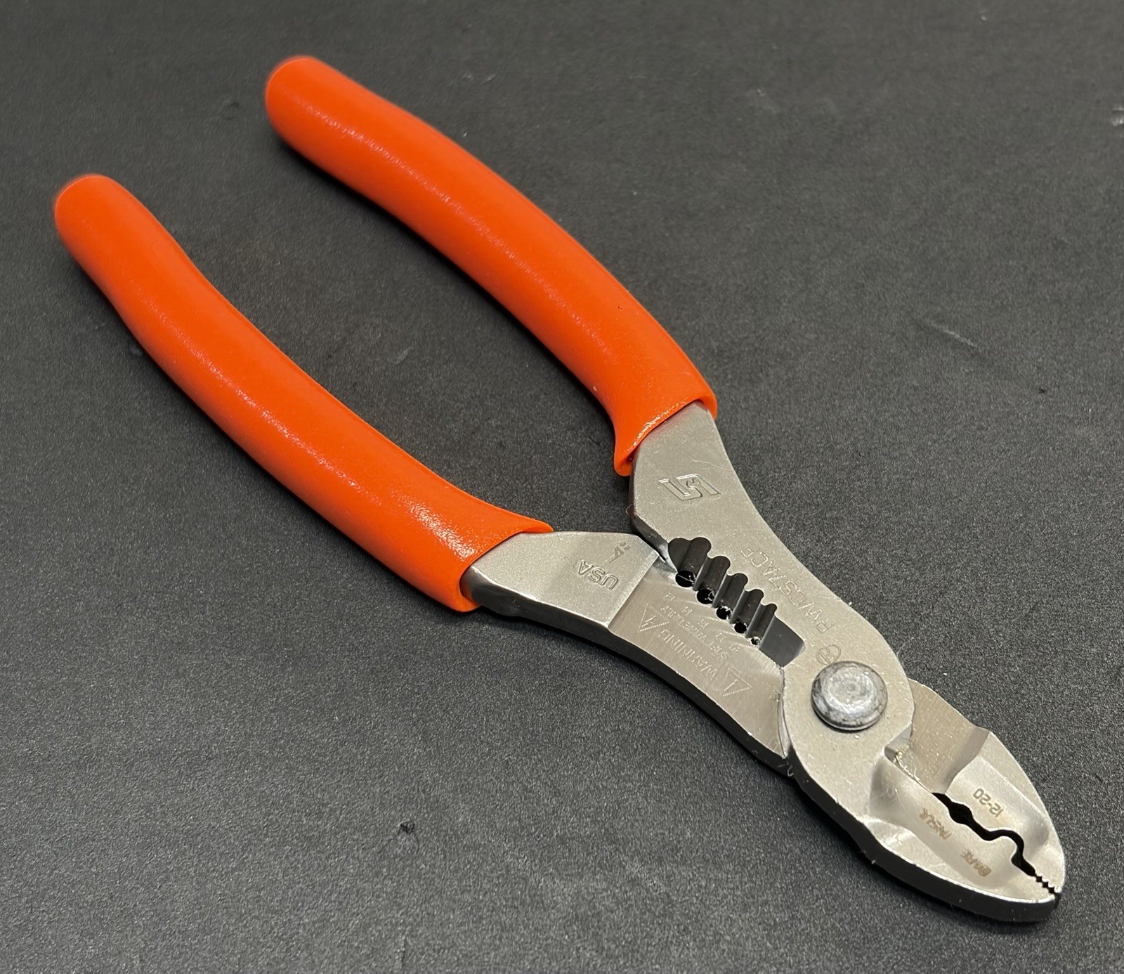 NEW! Snap On ORANGE Talon Grip 7″ Wire Stripper Cutter Terminal Crimper PWCS7ACF