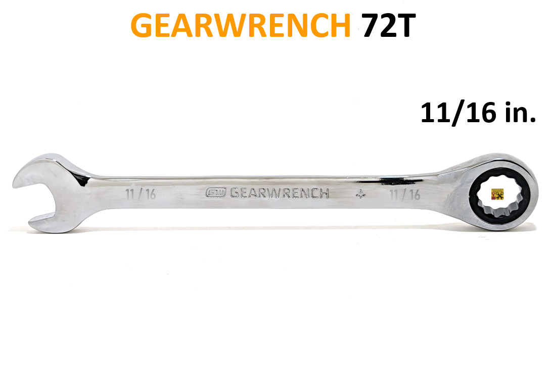 NEW GEARWRENCH RATCHETING WRENCH 12 POINT METRIC MM, SAE INCH 72T PICK SIZE
