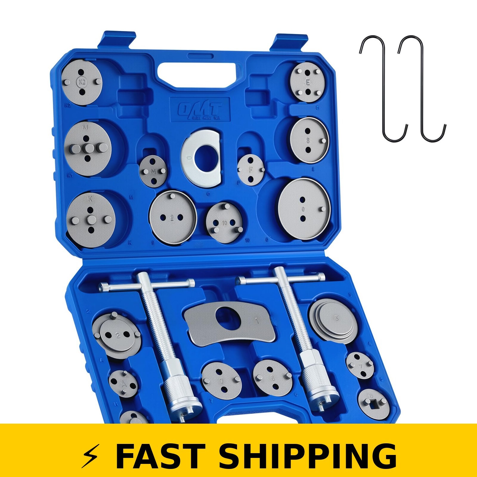 Orion Motor Tech 24pc Brake Caliper Tool Set with Blue Case