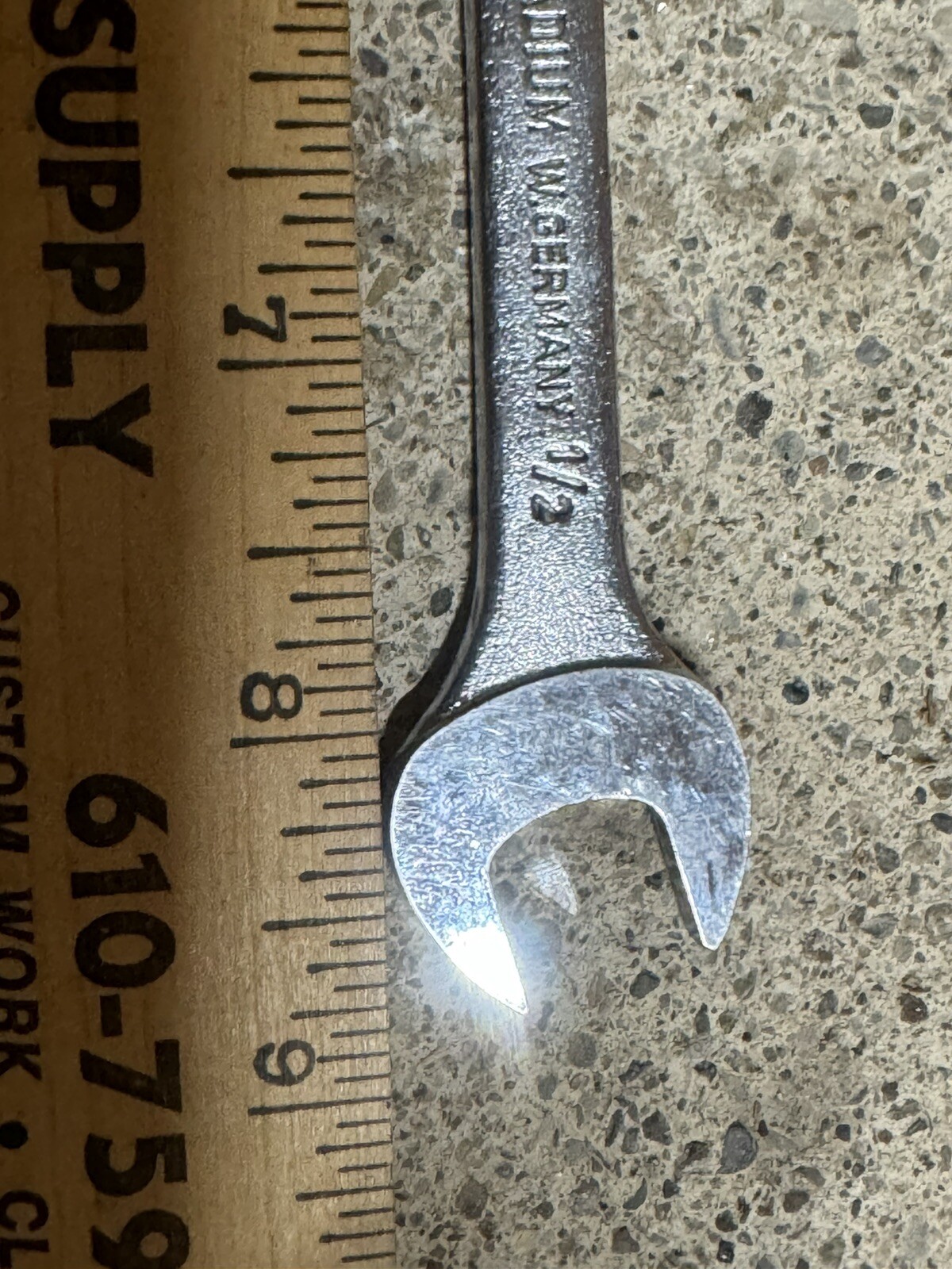 Peerless Wrench 7/16 1/2 Open End W. Germany Continental American 0e102