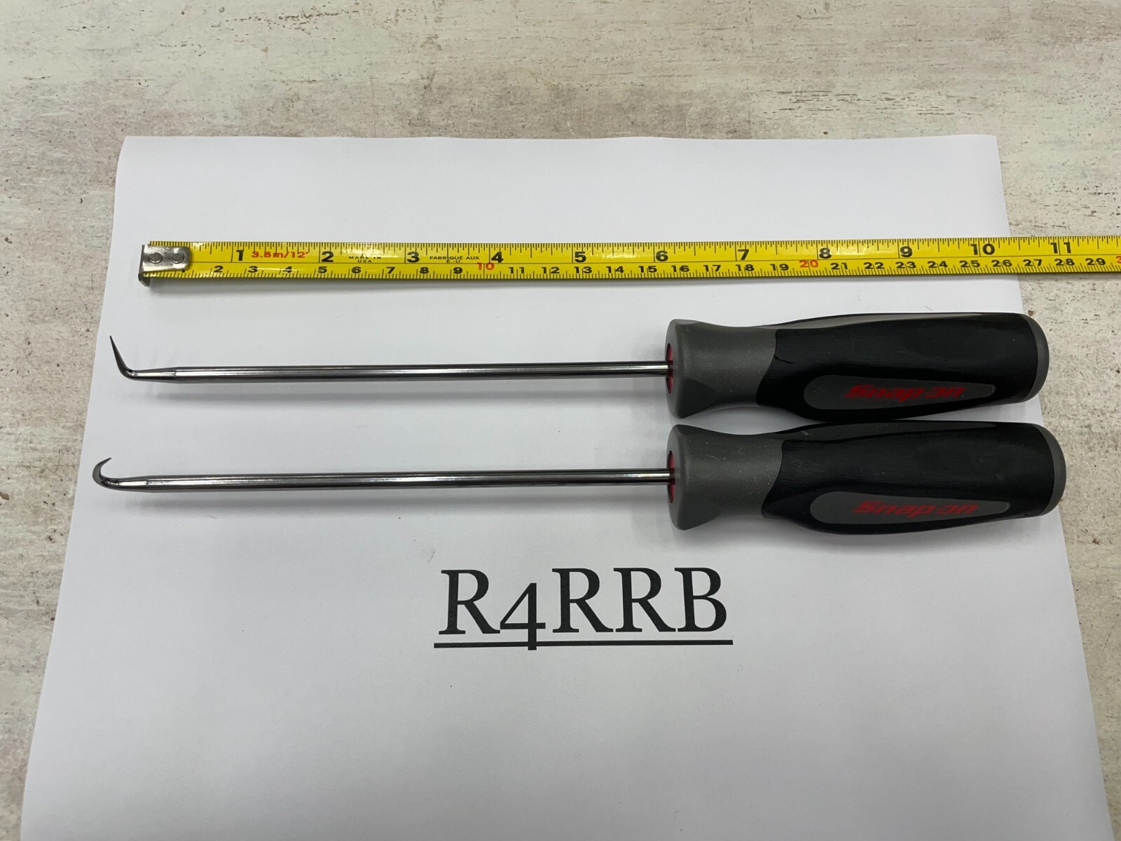 Snap-on Tools NEW 4pc DARK TITANIUM Soft Grip Long HD Pick Set SGLASH1204BDT