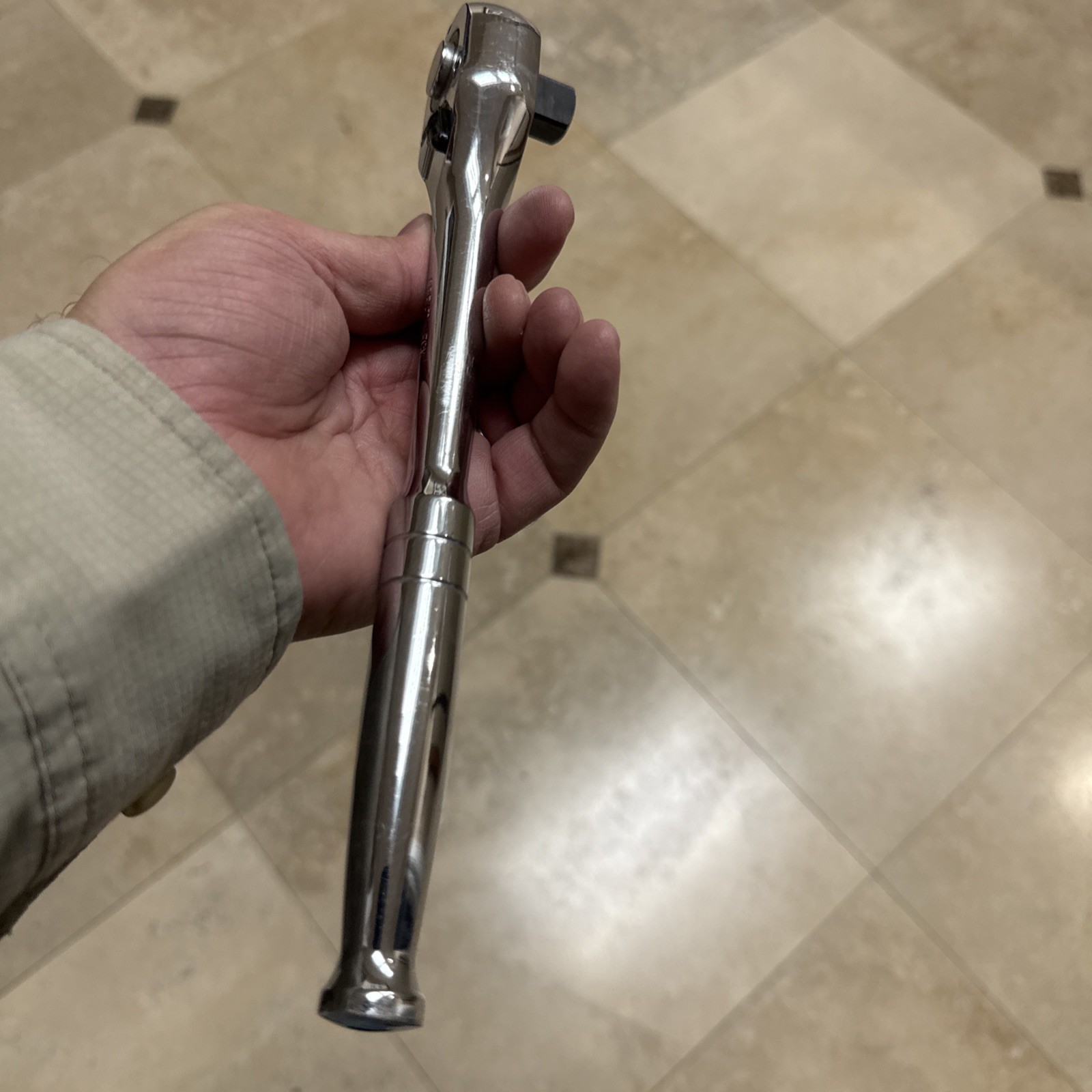 Vintage Husky Tools 1/2” Drive Quick Release Ratchet Chrome USA A+++