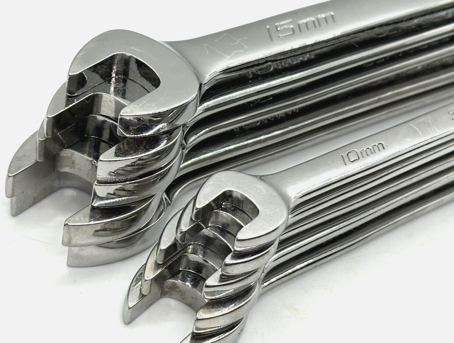 🇺🇸 SNAP ON Tools 10mm -19mm Metric Wrench Set Combo 12PT DR Lot Flank Tray