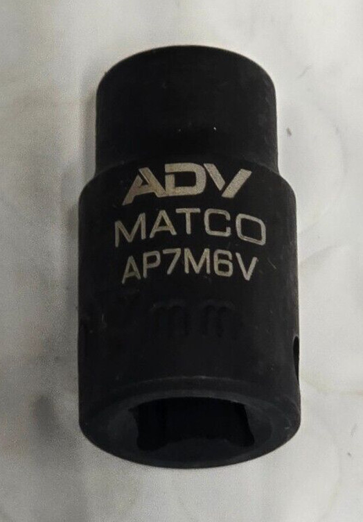 MATCO TOOLS «ADV» AP7M6V, 1/4″ DRIVE, 7MM. IMPACT SOCKET, SHALLOW, 6 POINT.