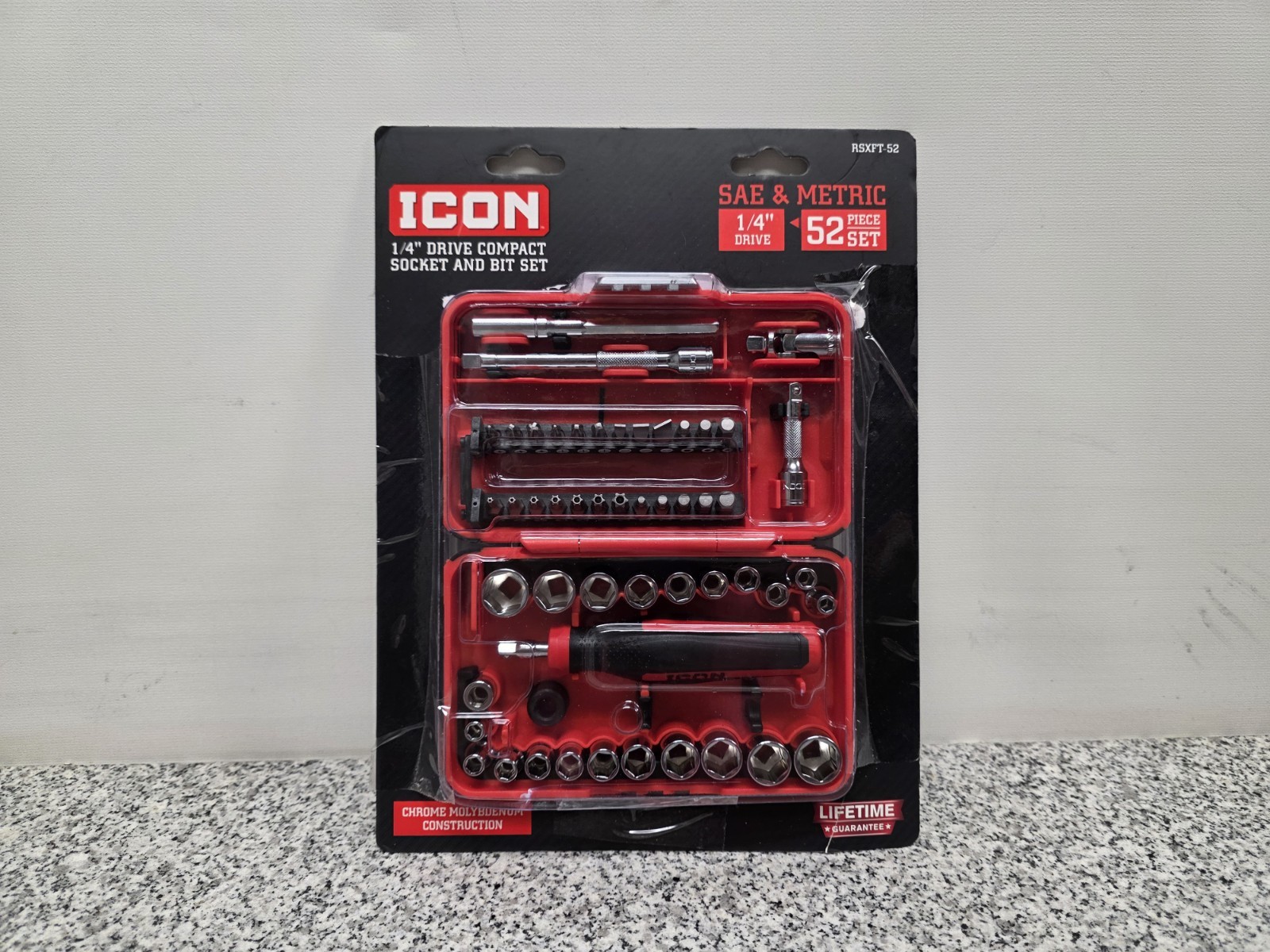 ICON 1/4 in. Drive Compact Socket and Bit Set RSXFT-52
