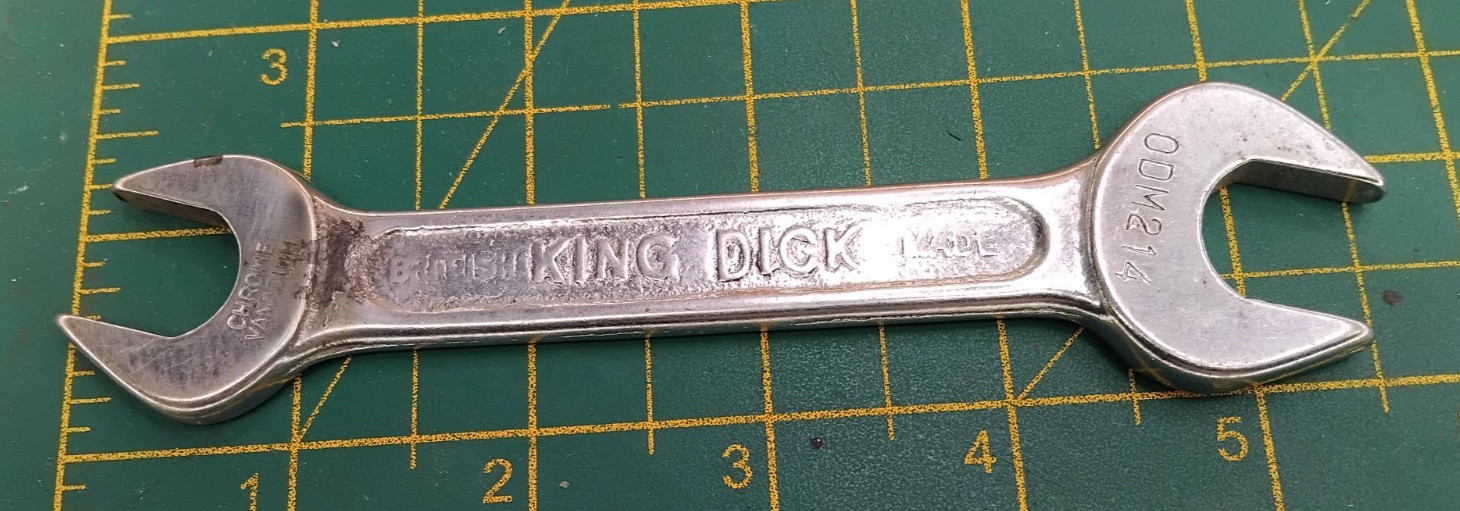 Vintage KING DICK ODM214, 14mm x 15mm Open Ended Spanner LT24075-LL