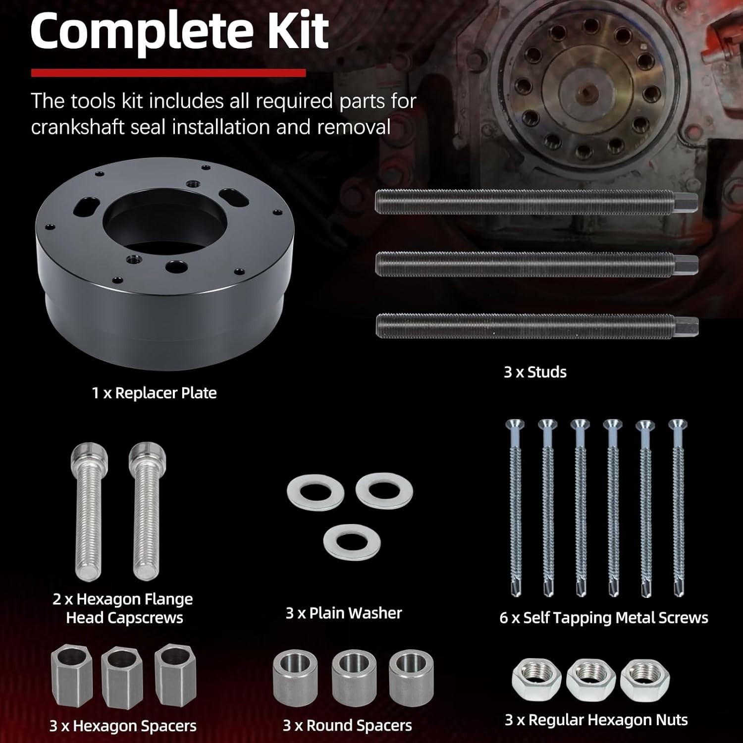 Cummins Front Crankshaft Seal & Wear Sleeve Remover Installer for X15 CM2250 …