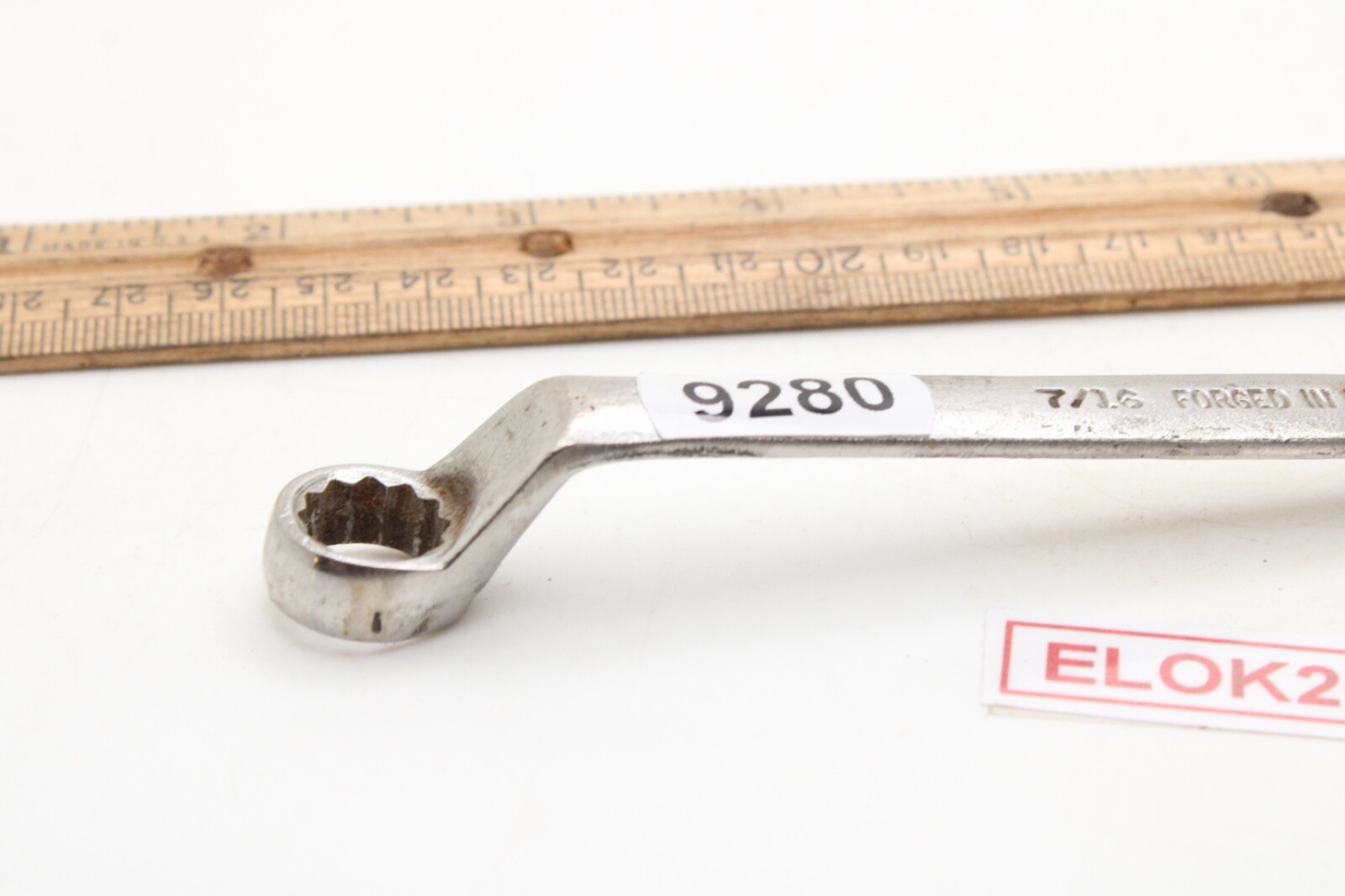 Craftsman -VA-44321 7/16” x 3/8” 12 Point SAE Offset Box End Wrench 7.25″ USA