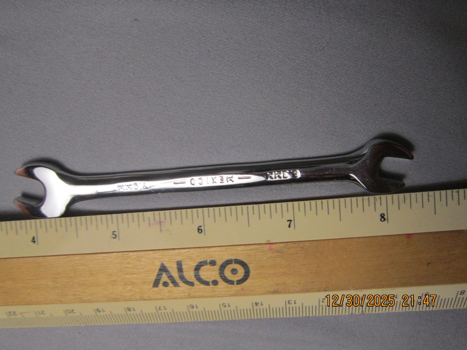 1/4″ x 5/16″ Double Open End Wrench, Groupo Urrea polished chrome NEW