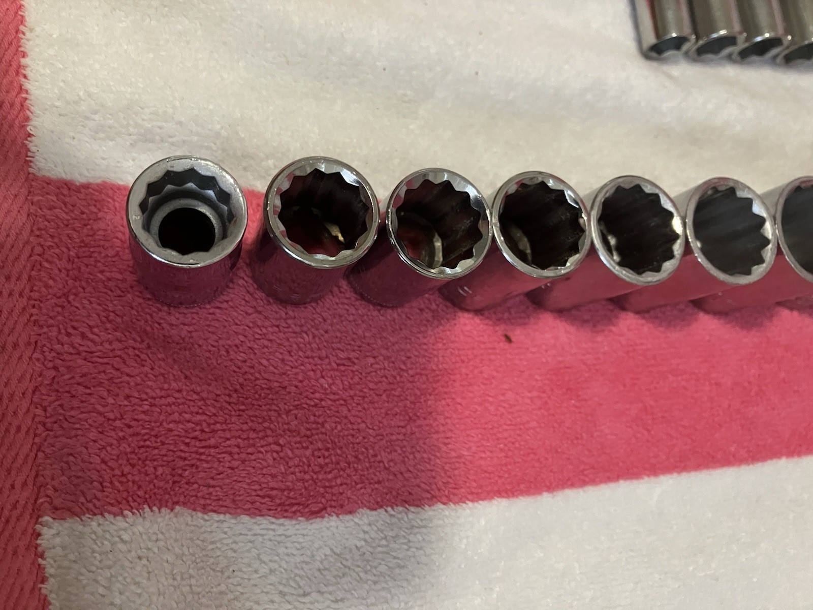 Craftsman USA 58pc Metric 3/8, 1/2, 1/4 Drive Socket Set Lot Vintage 6pt & 12pt