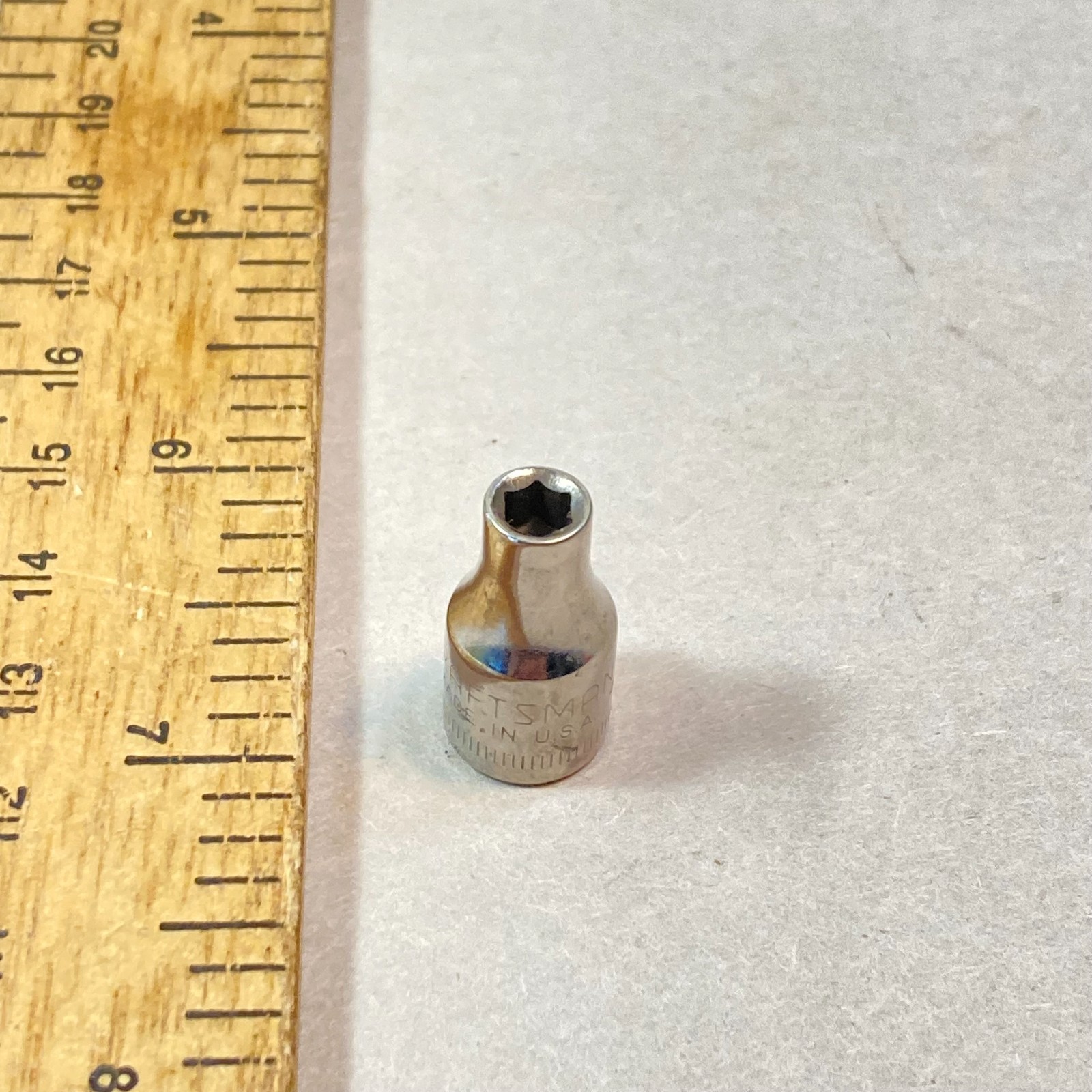 Craftsman 4 mm Socket Metric 1/4″ Drive 6 Point -G- #43505 USA