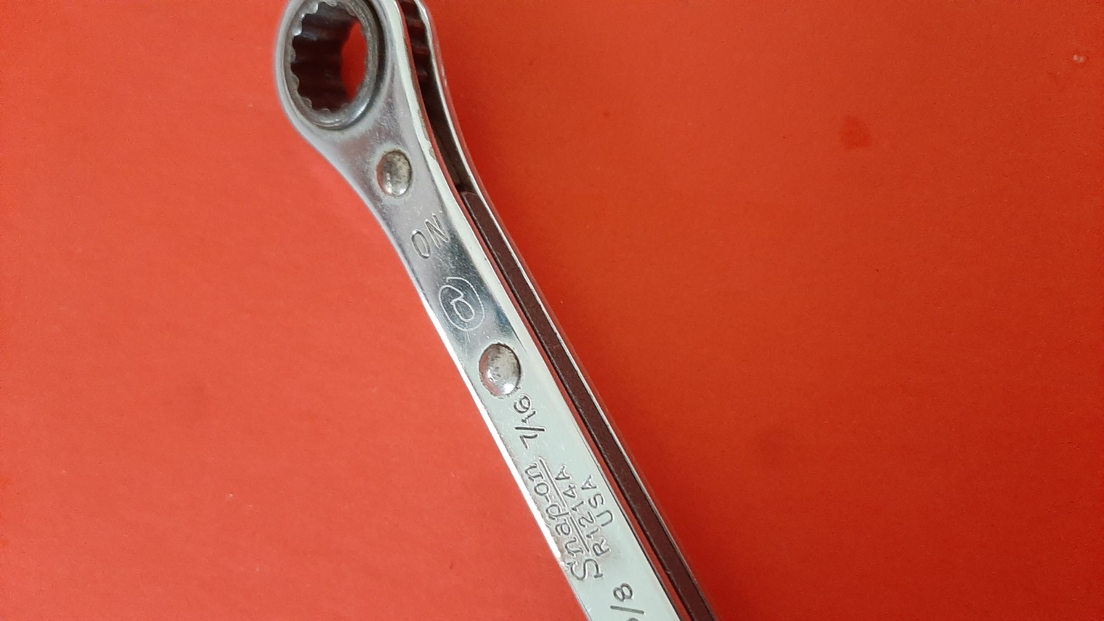 Snap-on Tools USA 3/8 x 7/16″ Double Box Ratcheting Wrench R1214A Owner Mark