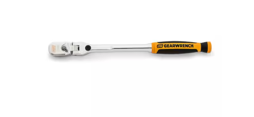 1/4 In. Drive 120XP Dual Material Handle Locking Flex Head Ratchet 9 In.