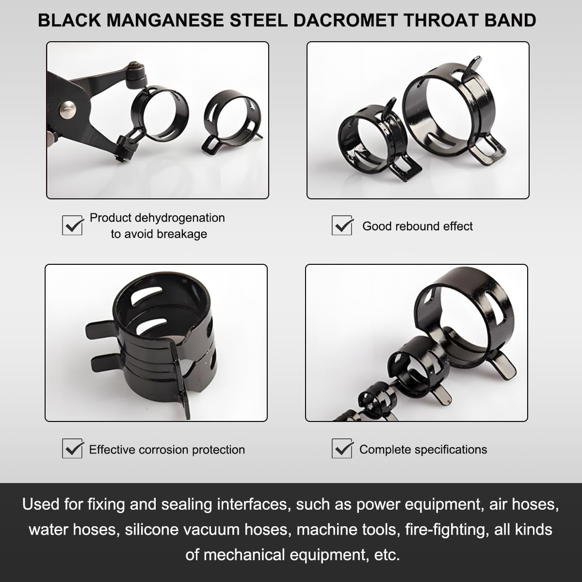 Wevdn 20PCS 5/16″ ID Spring Band Type Clamps, 8mm Manganese Steel 20PCS,