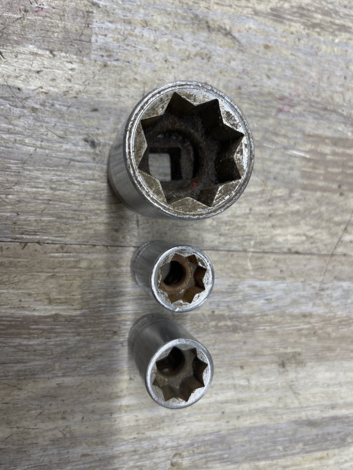LOT OF 3 Snap-On 1/2″ Drive 1″ 8 Pt Shallow Socket SW432 SW416 SW418