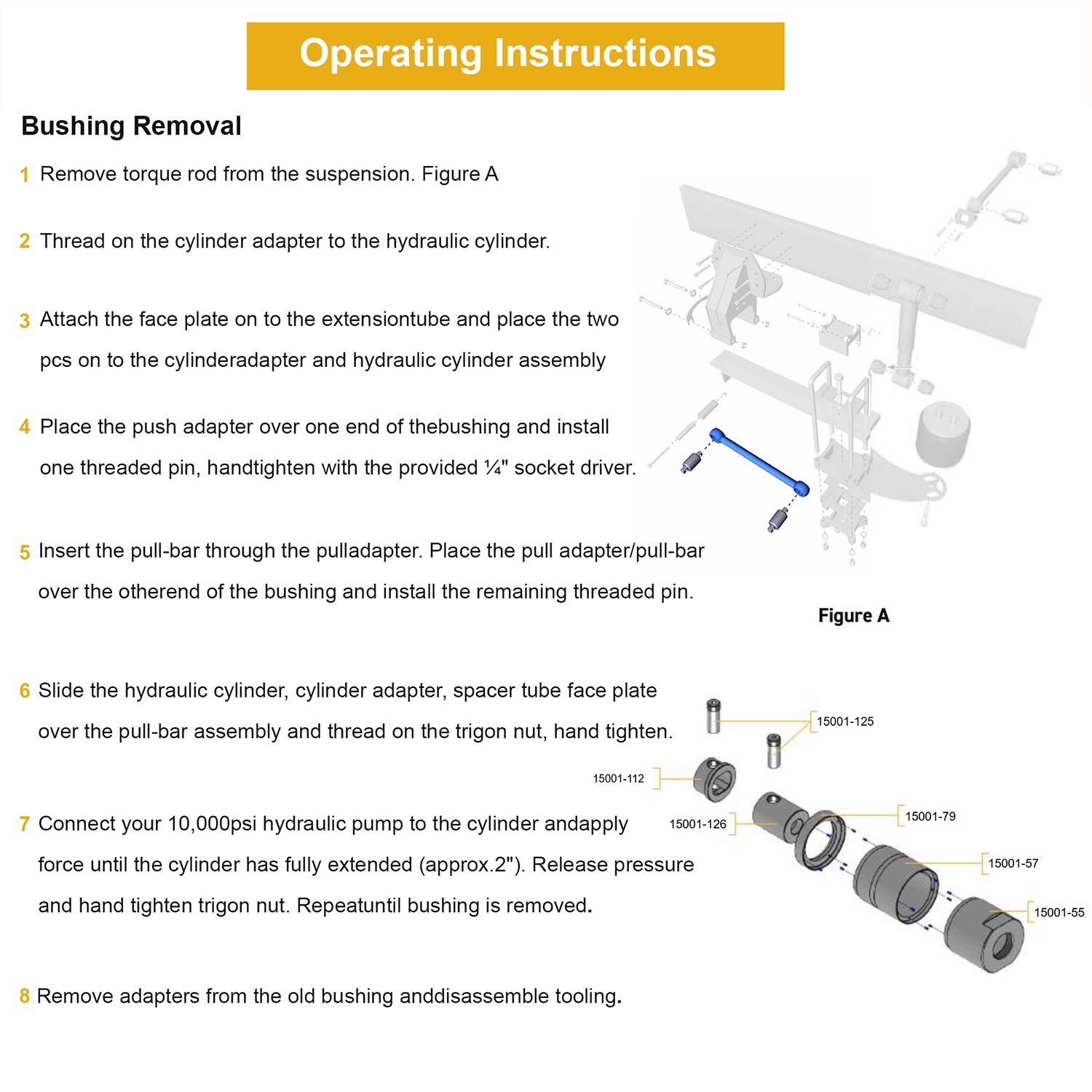 Heavy Duty Pin & Bushing Adapter Kit 15012 – Service Tool for Truck & Equipment