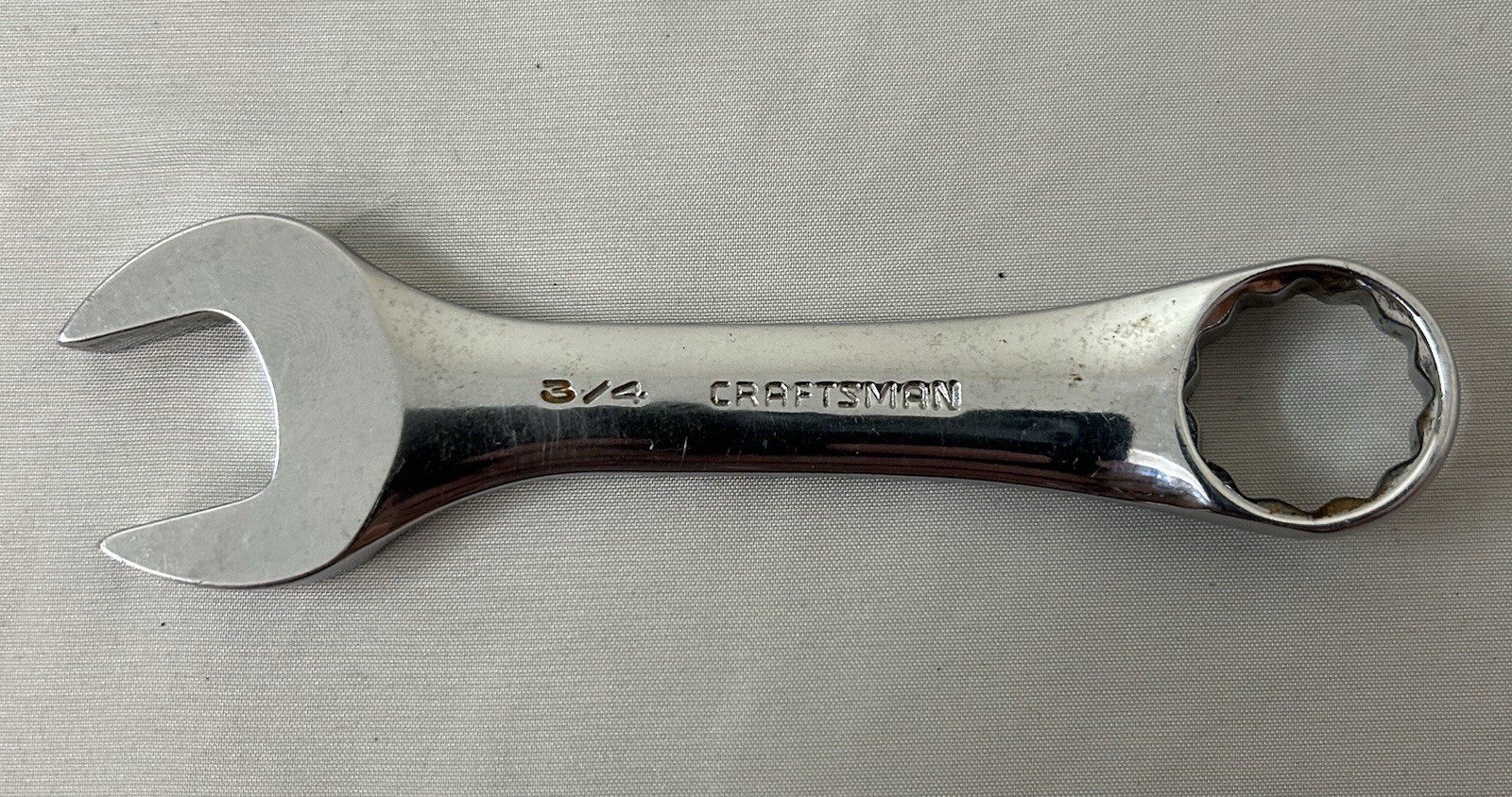 Craftsman 3/4″ Stubby Polished Combination Wrench 44109 U.S.A. 12-PT