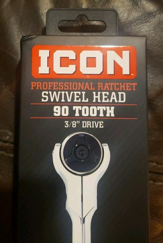 ICON R2SW 3/8″ Drive Professional Swivel-Head Ratchet w/ Comfort Grip 64698 NEW