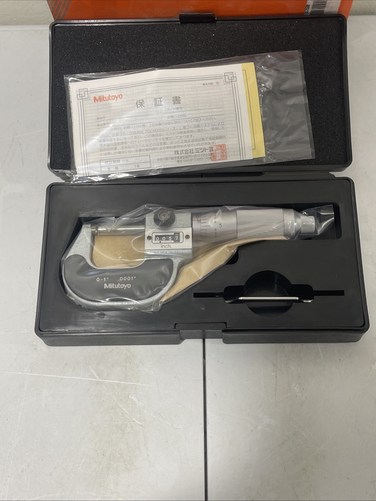 Mitutoyo 193-211 Mitutoyo 193 211 0 1″ Mechanical Outside Micrometer Analog