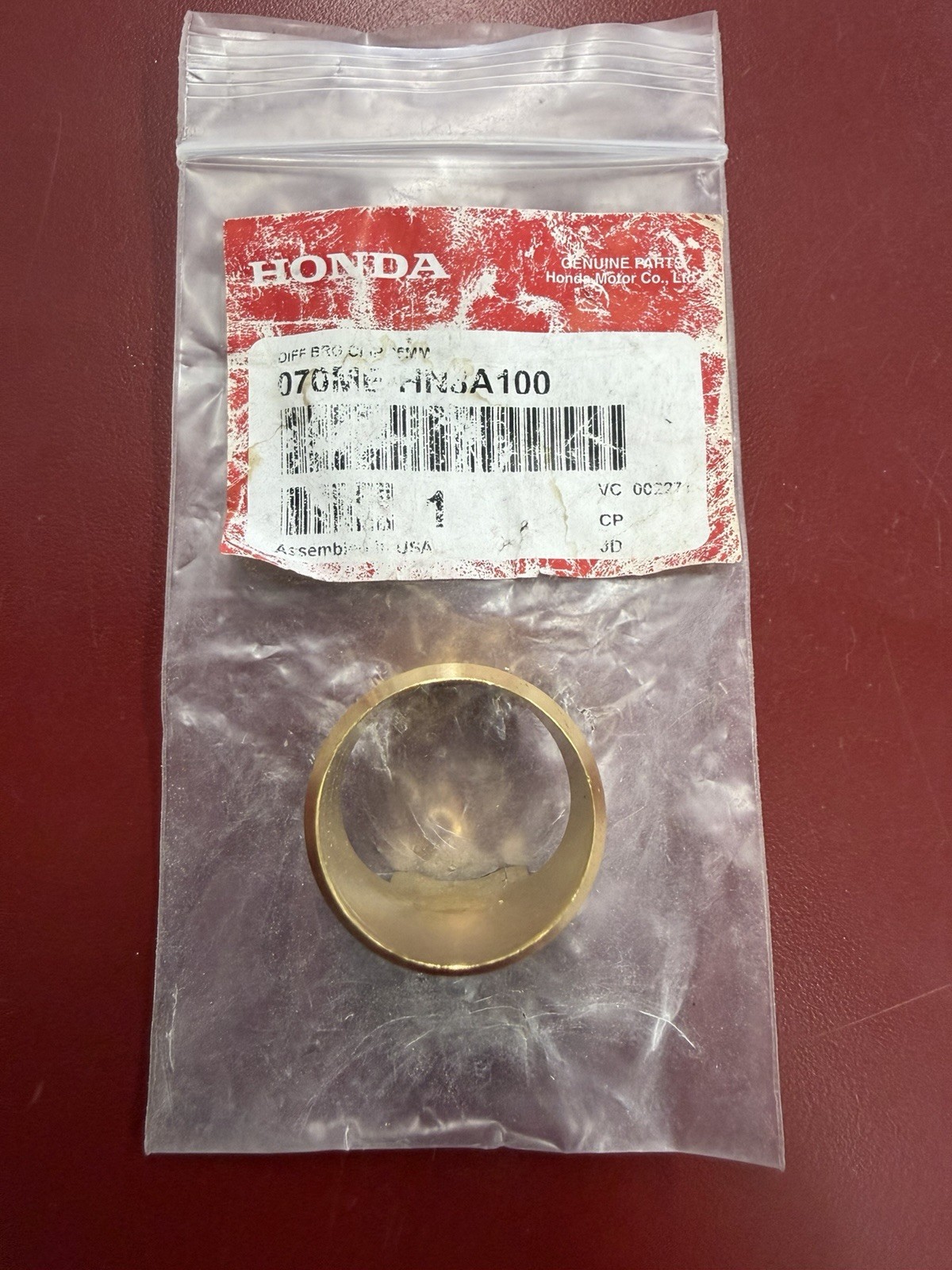 New Honda Motor Sports P/N 070ME-HN8A100 25 MM Differential Bearing Clip B456